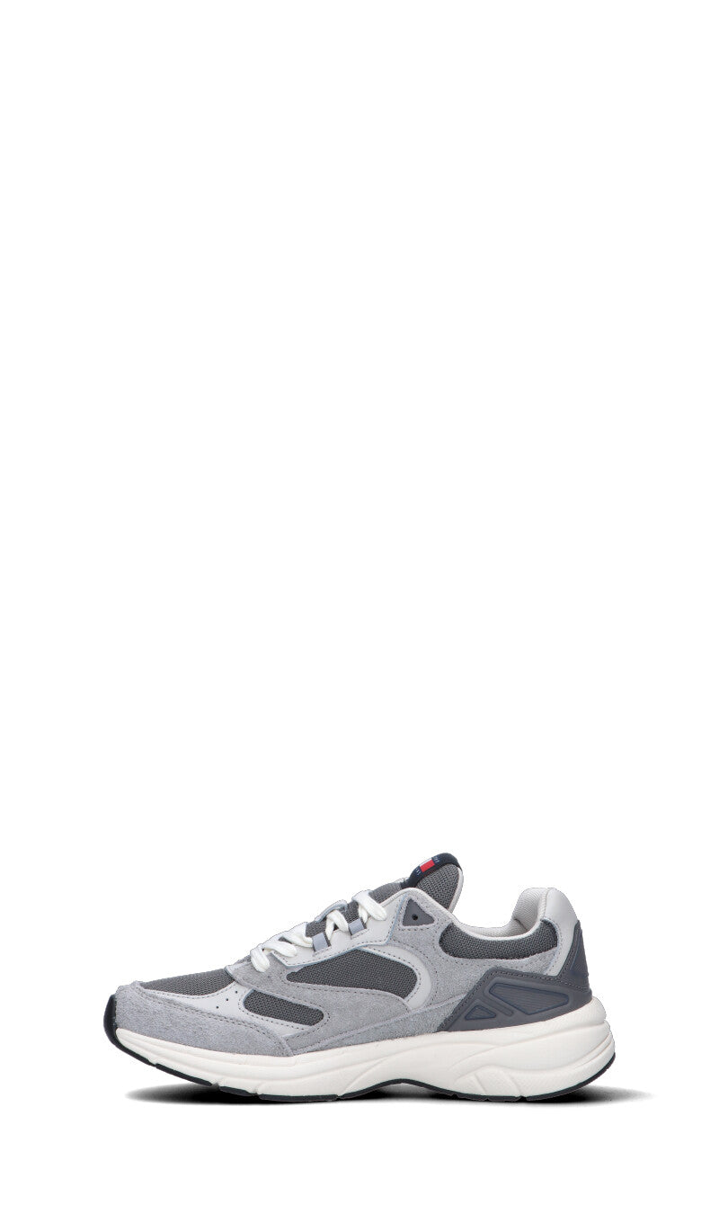 TOMMY HILFIGER JEANS Sneaker uomo grigia in suede