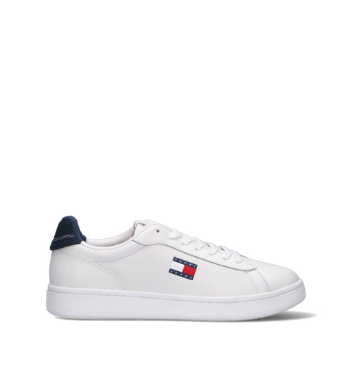 TOMMY HILFIGER JEANS Sneaker uomo bianca in pelle