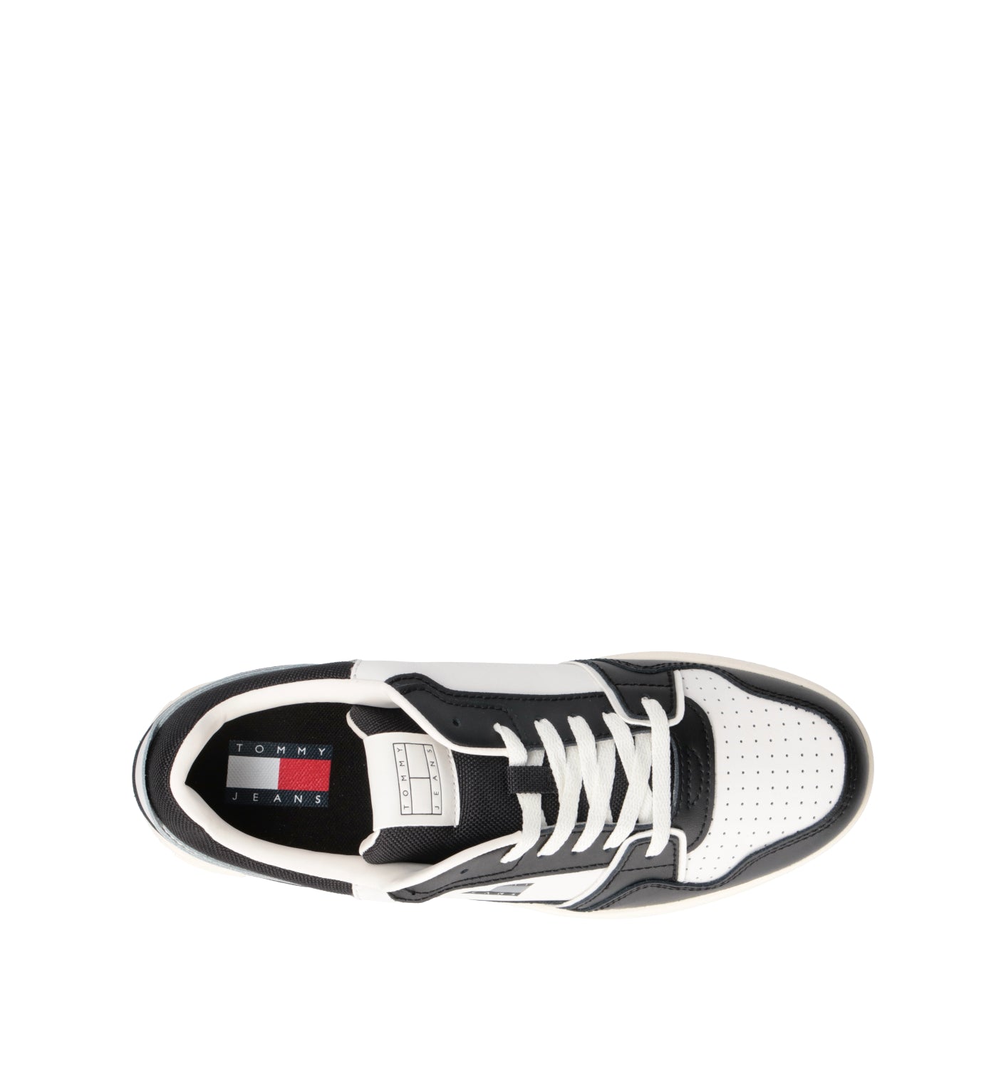 TOMMY HILFIGER JEANS Sneaker uomo bianca/nera in pelle