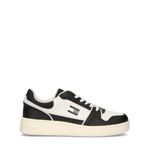 TOMMY HILFIGER JEANS Sneaker uomo bianca/nera in pelle