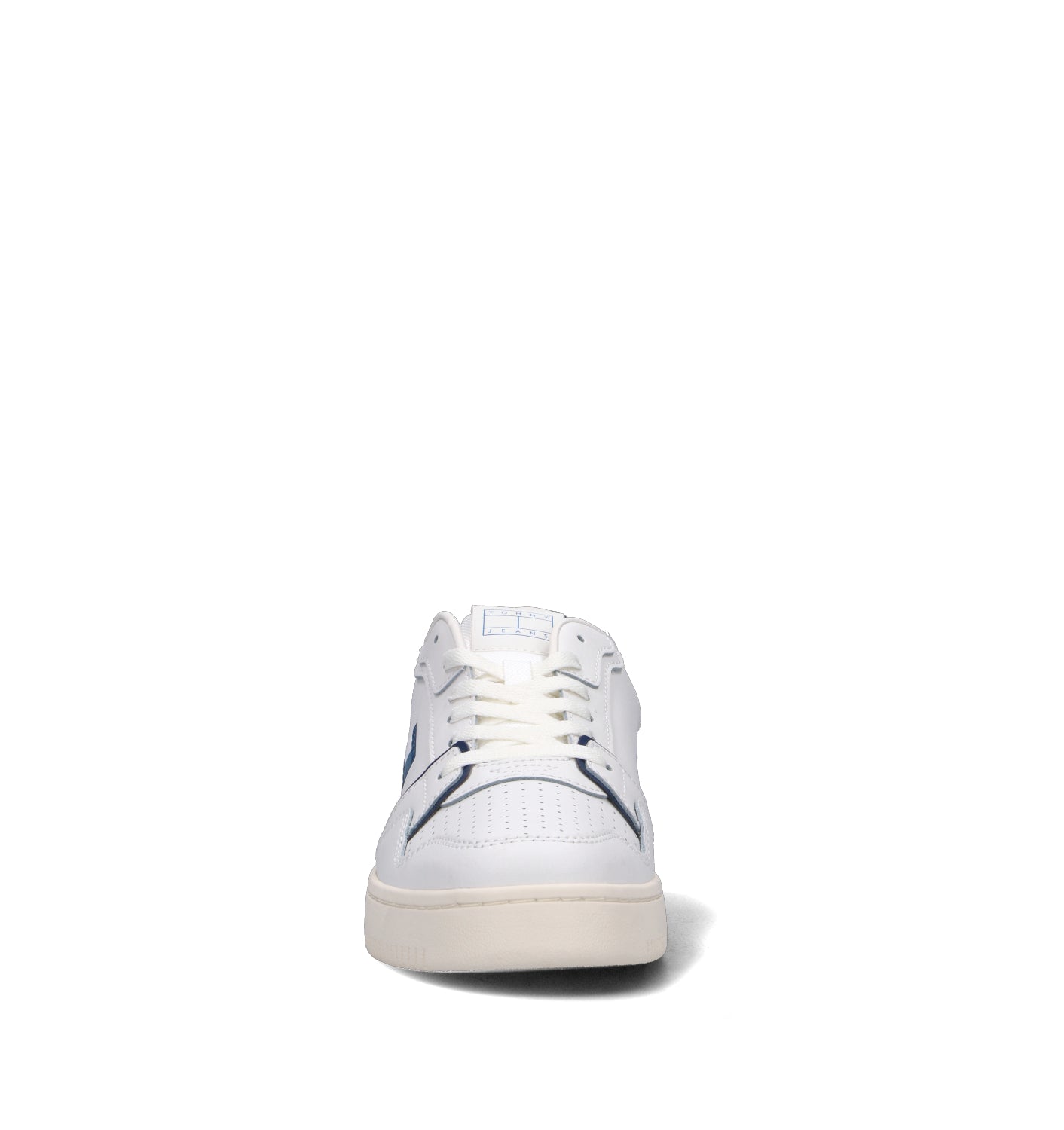 TOMMY HILFIGER JEANS Sneaker uomo bianca/blu in pelle
