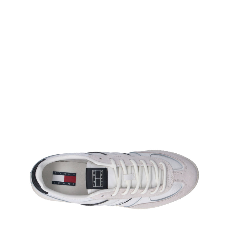 TOMMY HILFIGER JEANS Sneaker uomo bianca in pelle