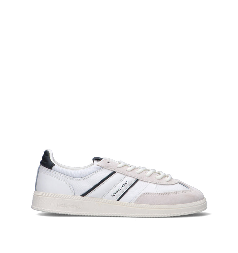 TOMMY HILFIGER JEANS Sneaker uomo bianca in pelle