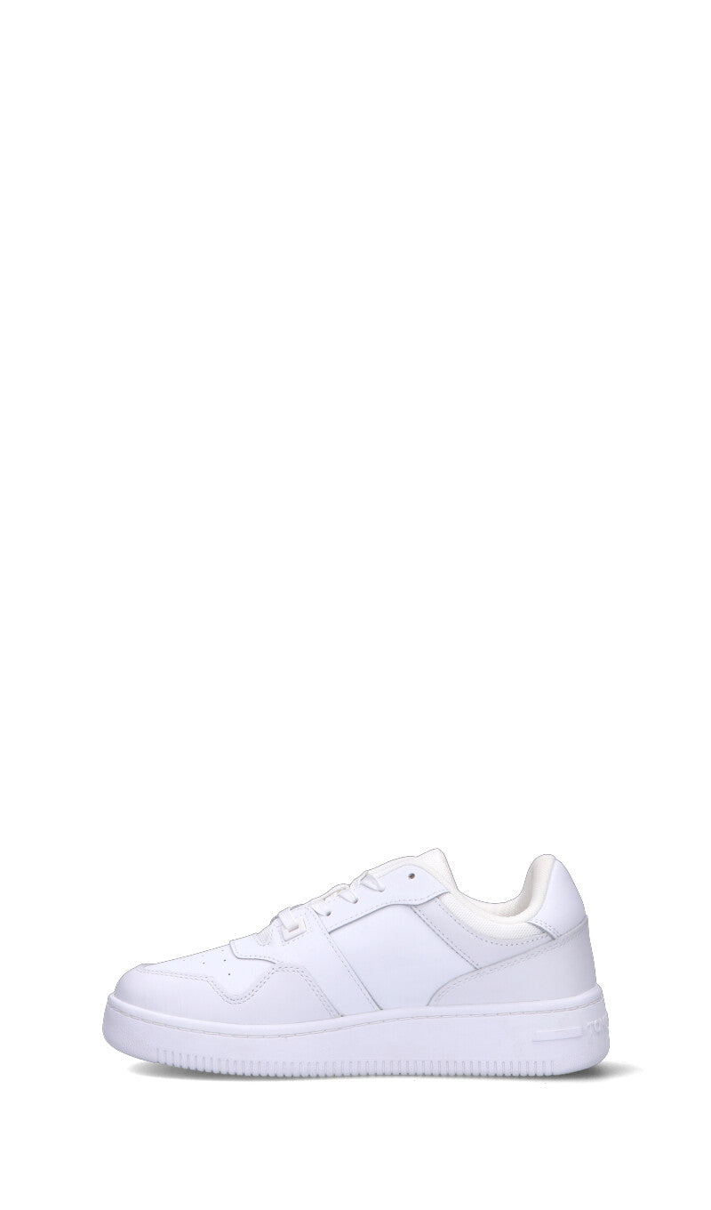 TOMMY HILFIGER JEANS Sneaker donna bianca in pelle