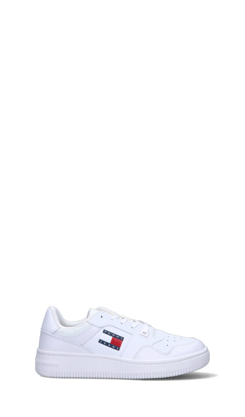 TOMMY HILFIGER JEANS Sneaker donna bianca in pelle