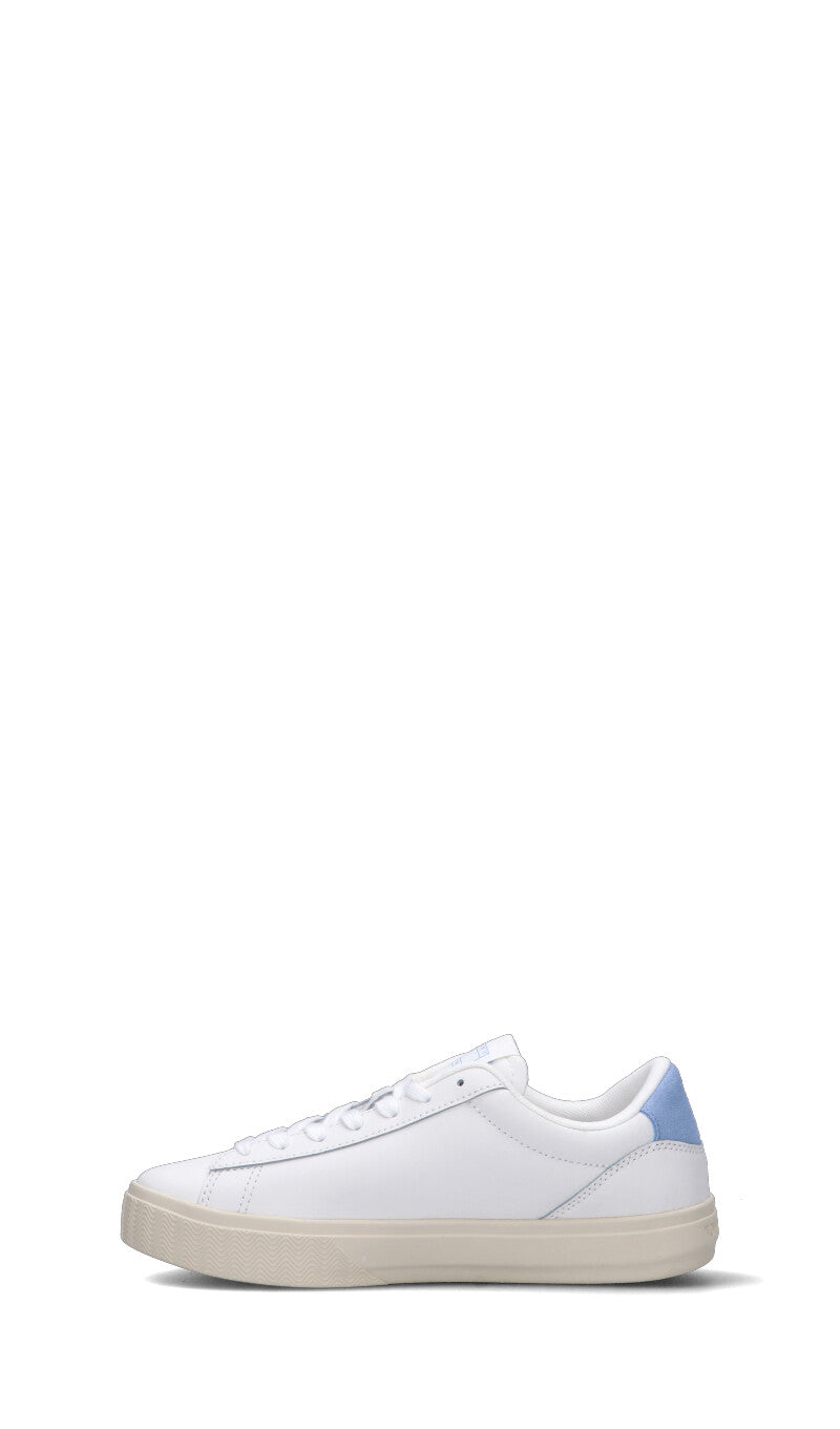 TOMMY HILFIGER JEANS Sneaker donna bianca/azzurra in pelle