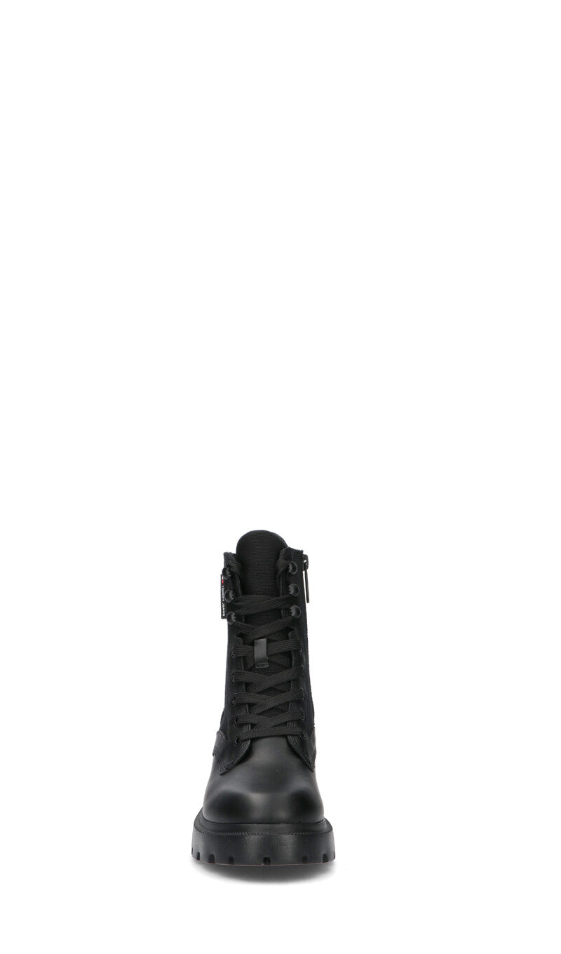 TOMMY HILFIGER JEANS polacco donna nero in pelle