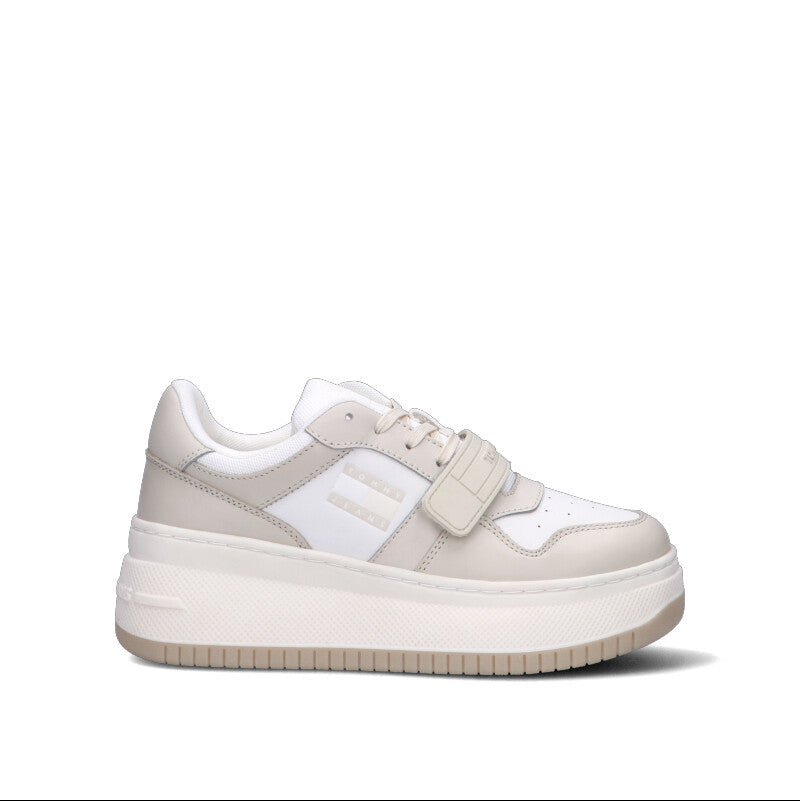 TOMMY HILFIGER JEANS Sneaker donna beige in pelle