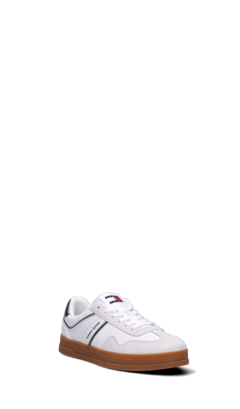 TOMMY HILFIGER JEANS Sneaker donna bianca in pelle