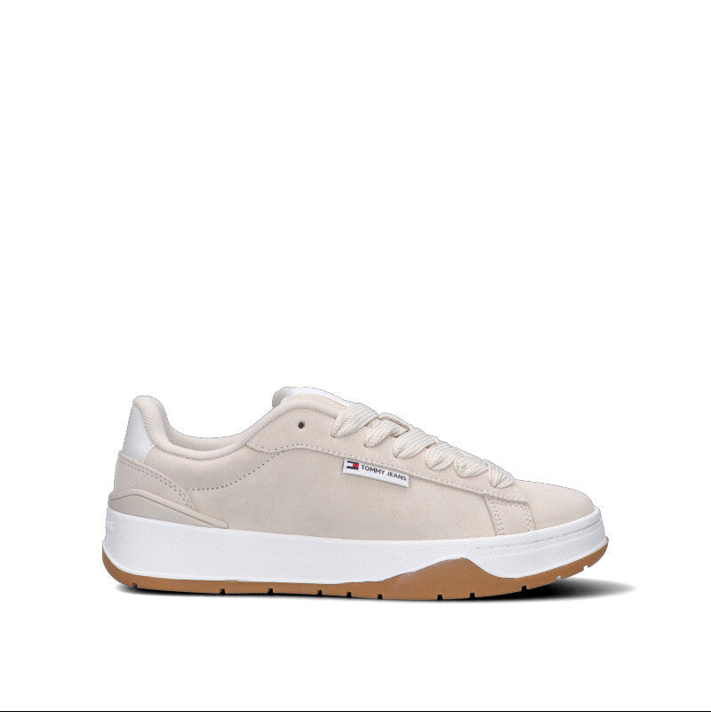 TOMMY HILFIGER JEANS Sneaker donna panna in suede