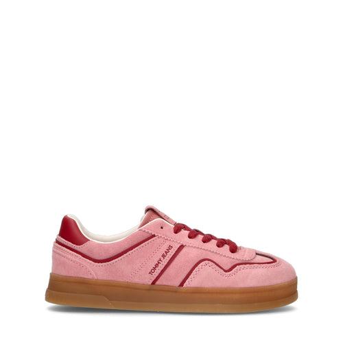 TOMMY HILFIGER JEANS Sneaker donna rosa in suede