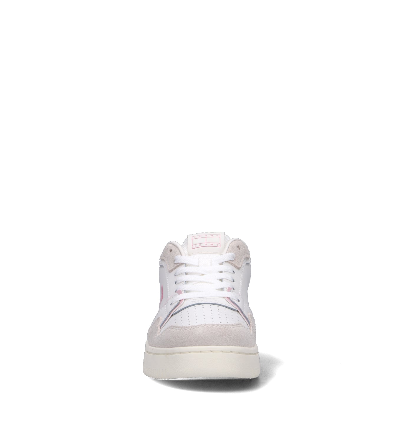TOMMY HILFIGER JEANS Sneaker donna bianca/rosa in pelle
