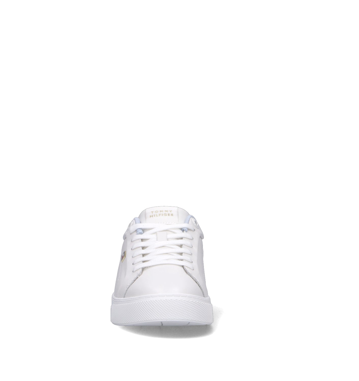 TOMMY HILFIGER JEANS Sneaker donna bianca in pelle