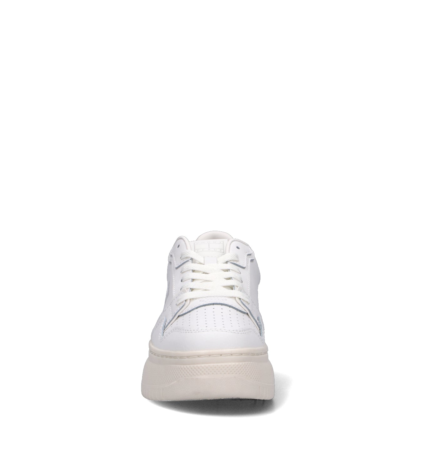 TOMMY HILFIGER JEANS Sneaker donna bianca in pelle