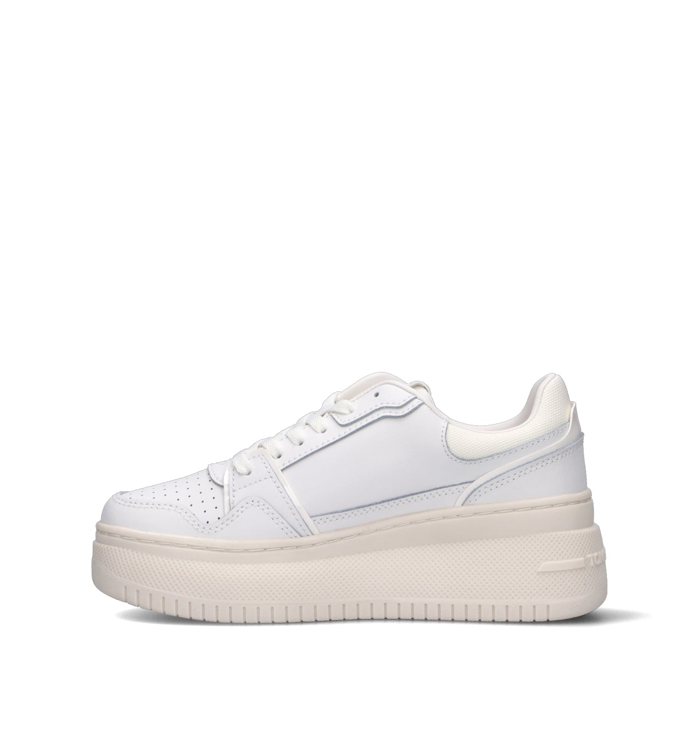 TOMMY HILFIGER JEANS Sneaker donna bianca in pelle