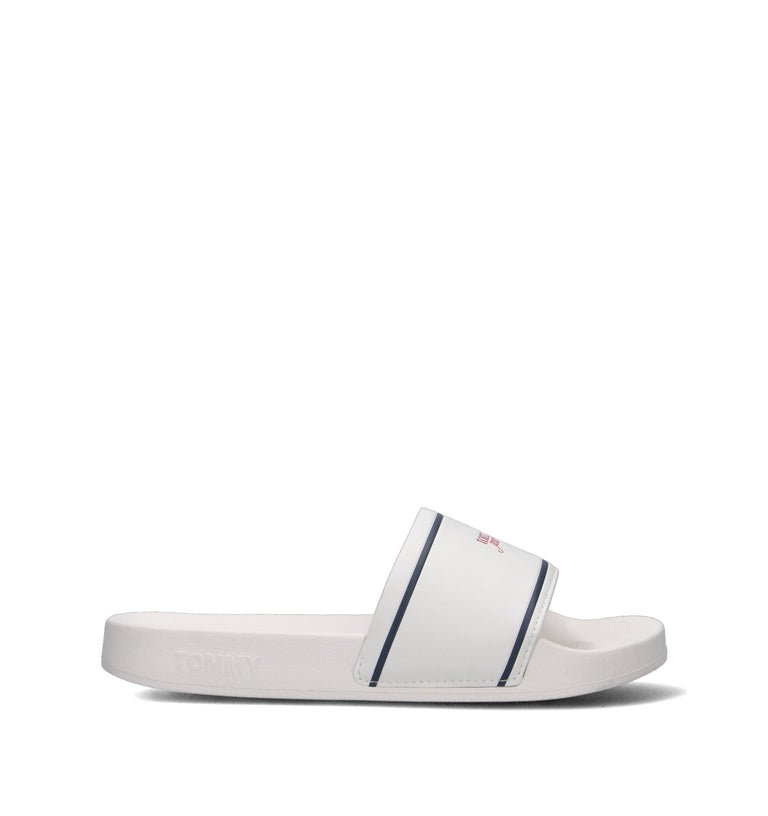 TOMMY HILFIGER JEANS Ciabatta donna bianca