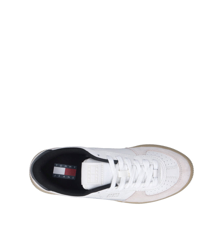 TOMMY HILFIGER JEANS Sneaker donna bianca in pelle
