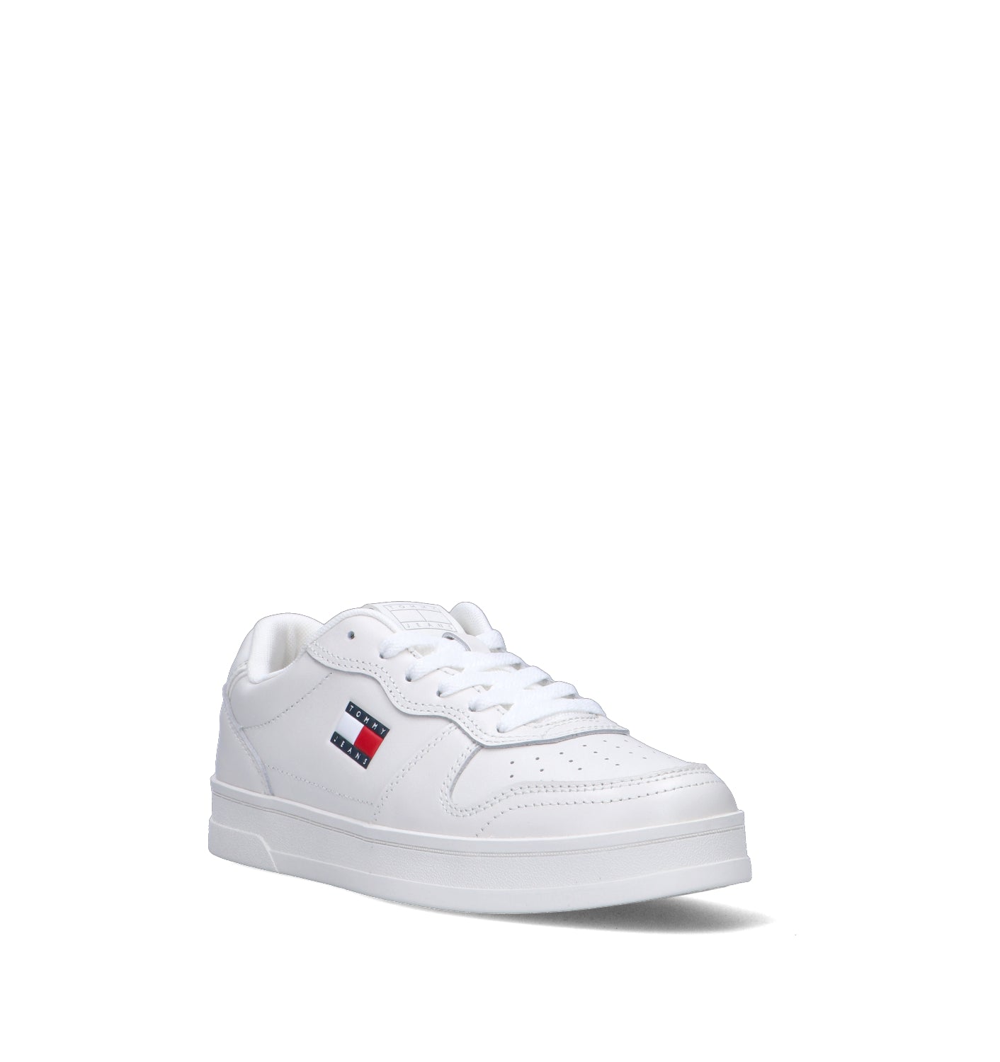 TOMMY HILFIGER JEANS Sneaker uomo bianca in pelle