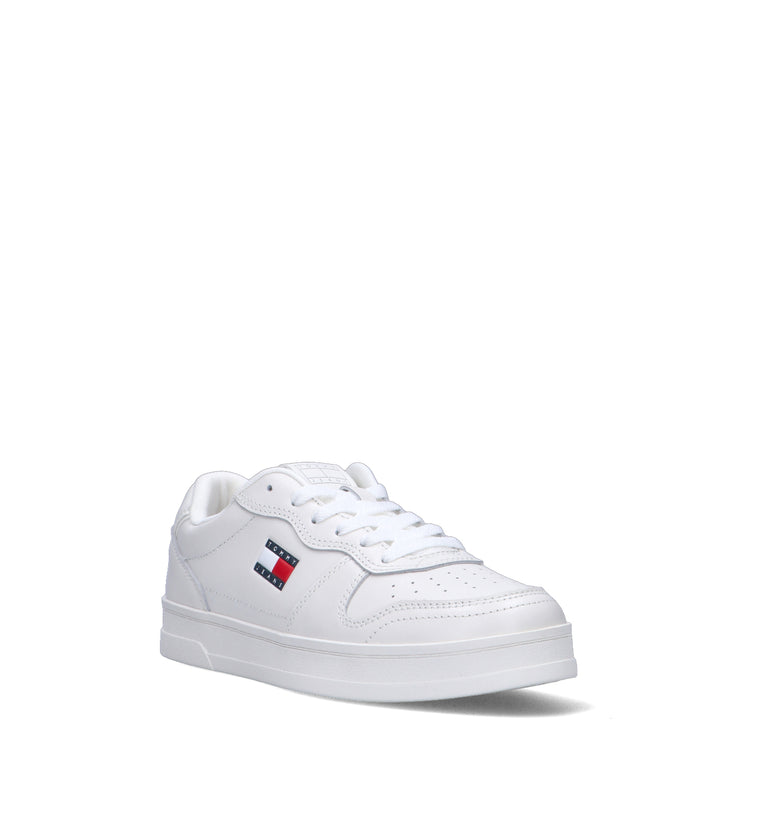 TOMMY HILFIGER JEANS Sneaker uomo bianca in pelle