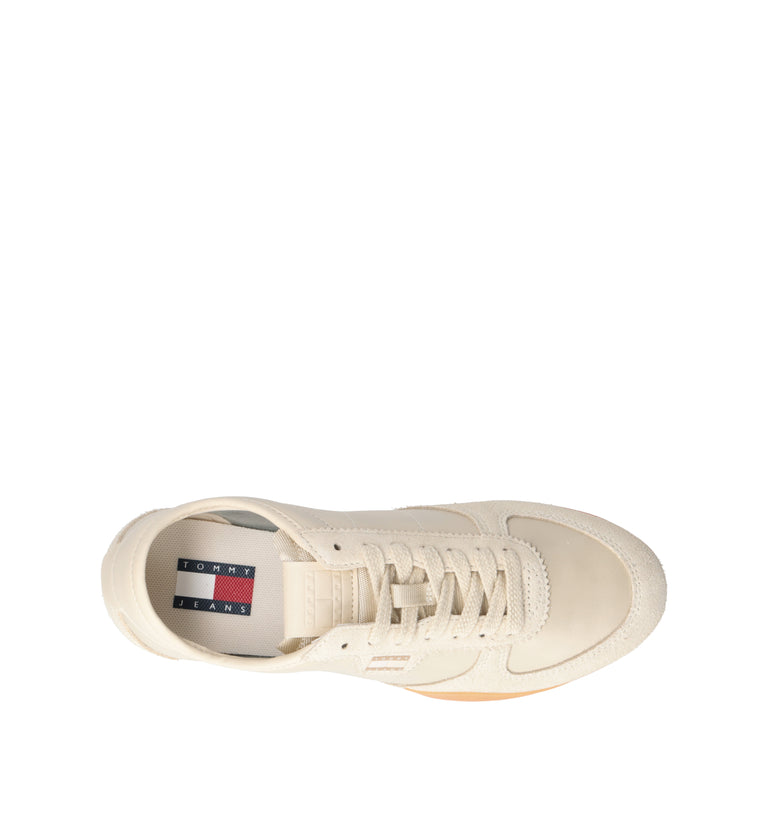 TOMMY HILFIGER Sneaker donna panna in pelle
