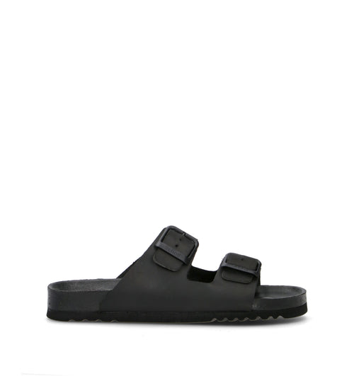 SCHOLL Ciabatta uomo nero in pelle
