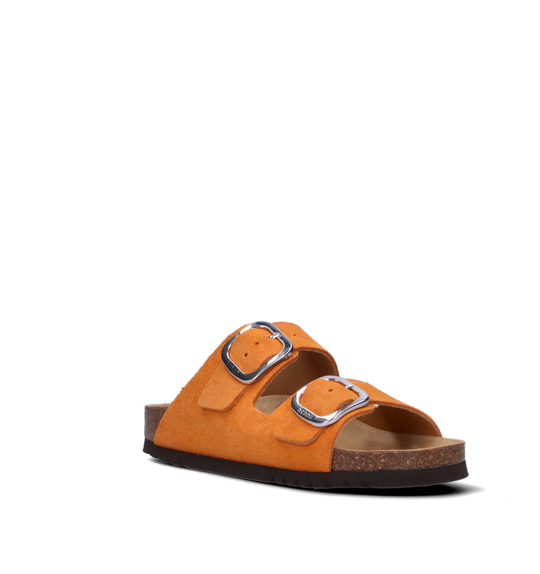 SCHOLL Ciabatta donna arancione in suede