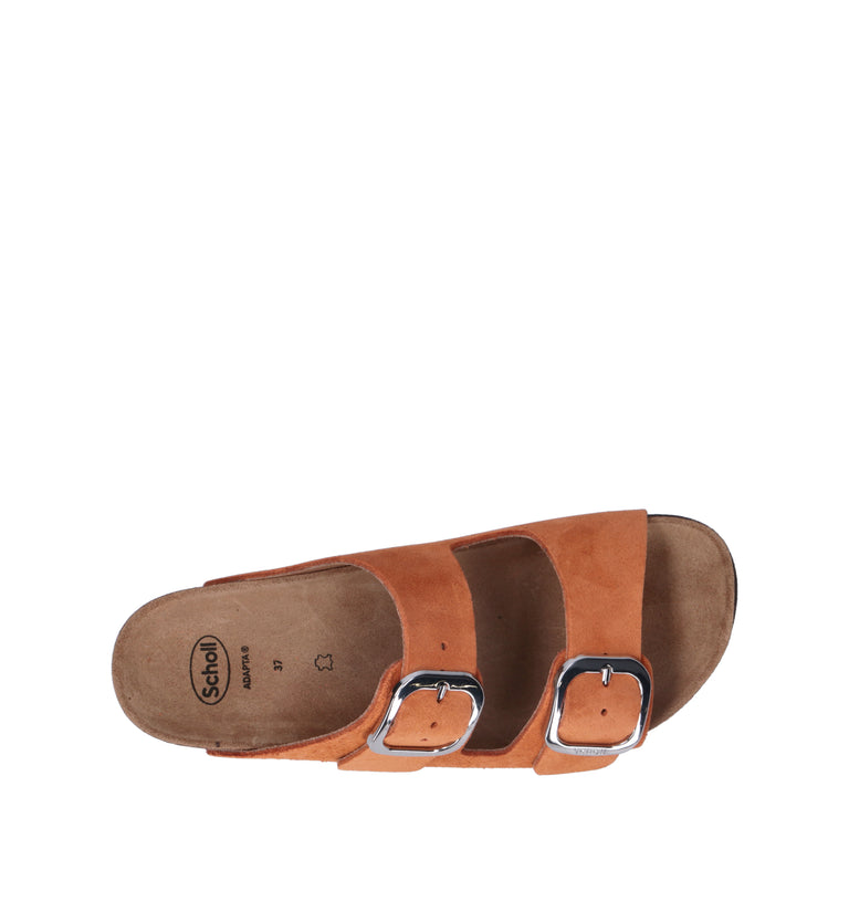 SCHOLL Ciabatta donna arancione in suede