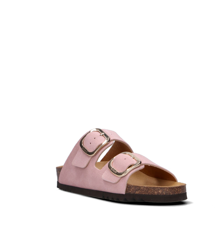SCHOLL Ciabatta donna rosa in suede