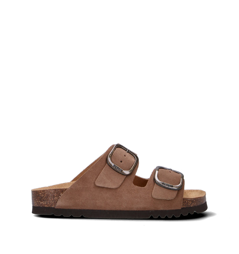 SCHOLL Ciabatta donna taupe in suede
