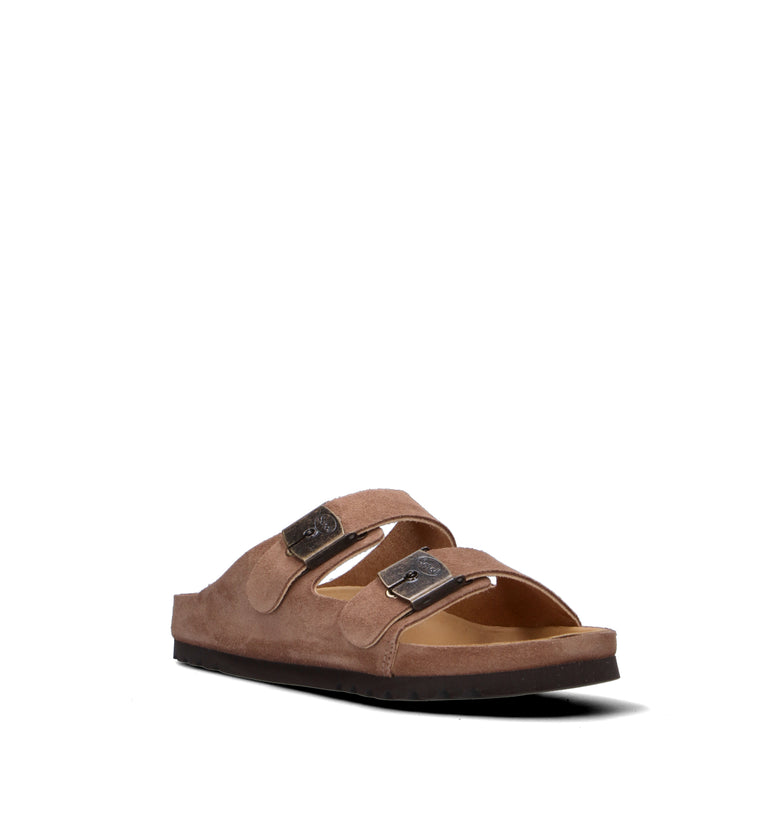 SCHOLL Ciabatta uomo taupe in suede