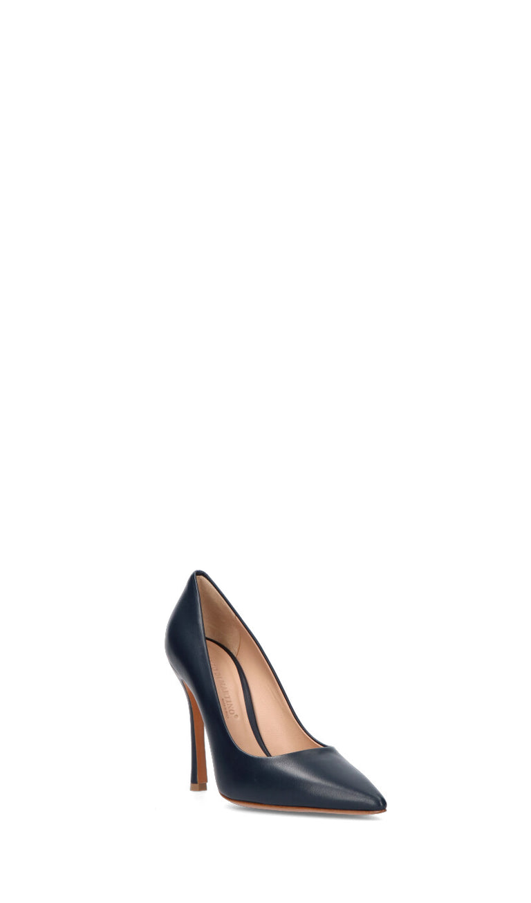 ENZO DI MARTINO Decollete donna blu in pelle