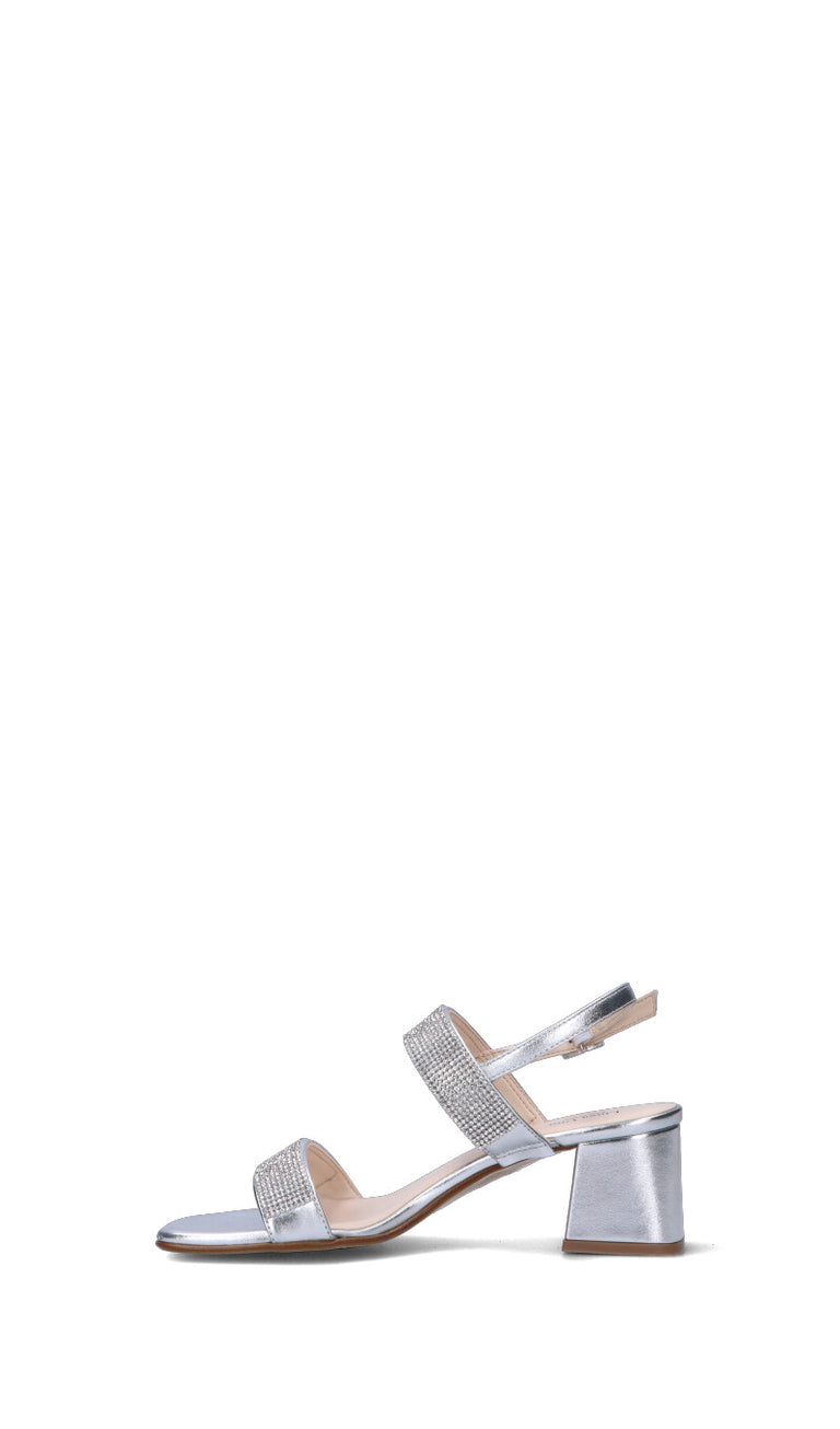 LINEA UNO Sandalo donna argento in pelle