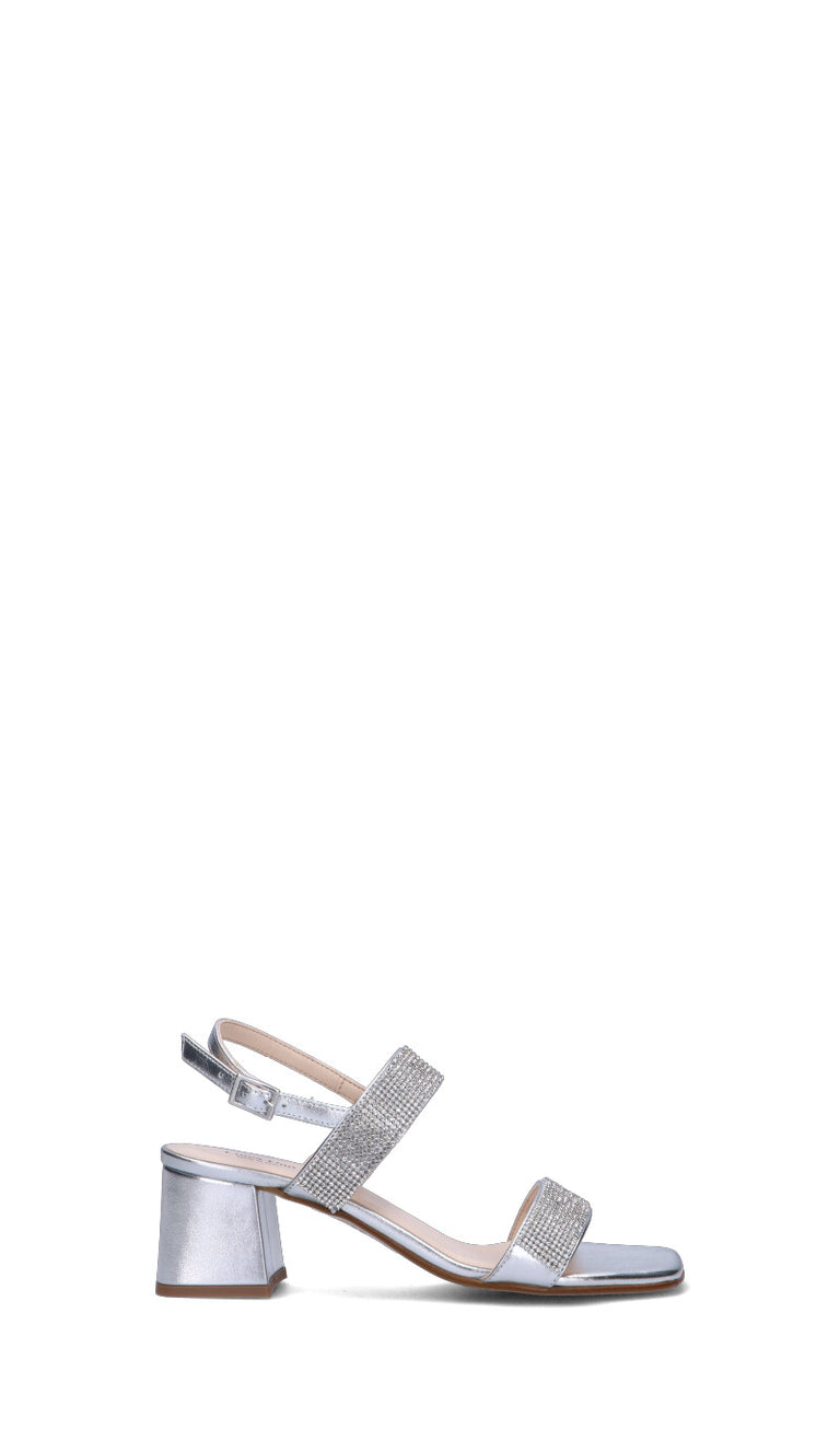 LINEA UNO Sandalo donna argento in pelle
