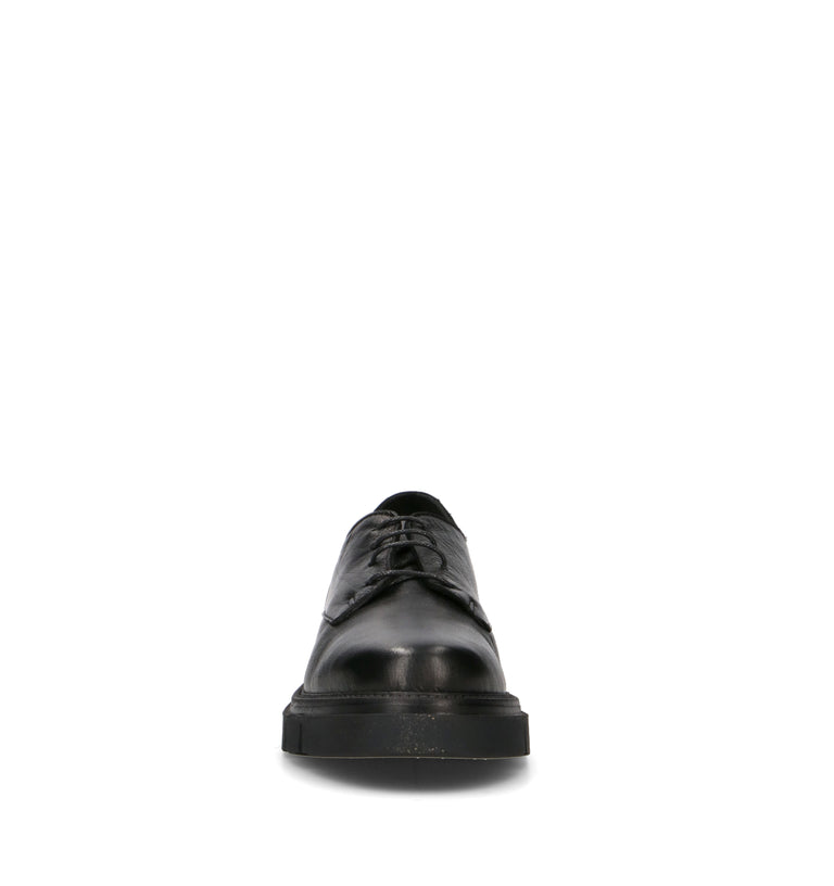 BUENO Stringata donna nera in pelle