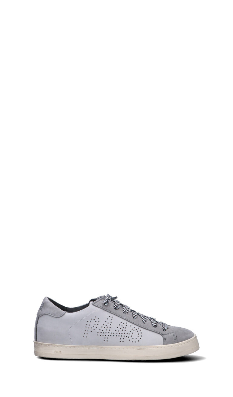 P448 Sneaker uomo grigia in pelle