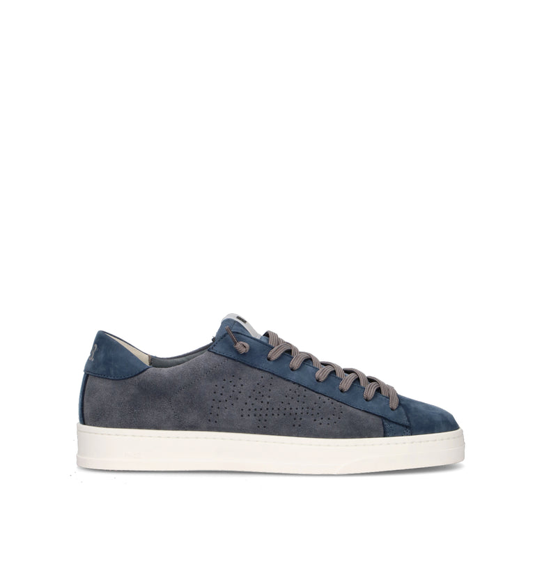 P448 Sneaker uomo blu in suede