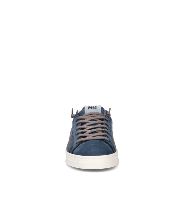 P448 Sneaker uomo blu in suede