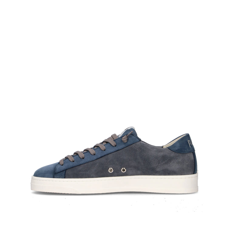 P448 Sneaker uomo blu in suede