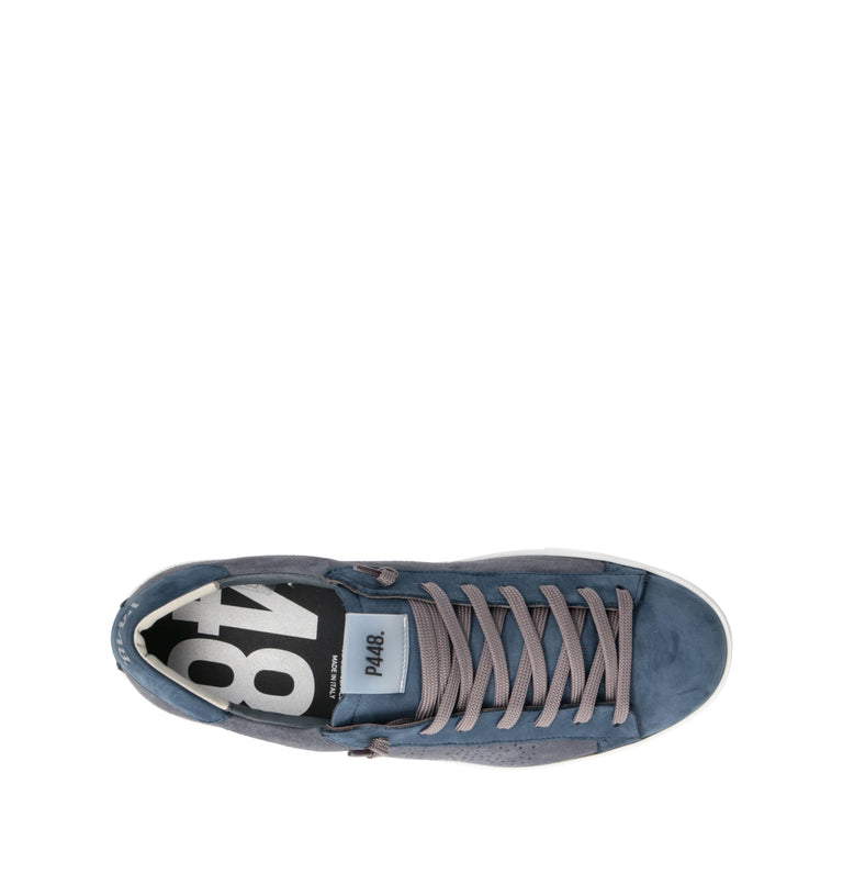 P448 Sneaker uomo blu in suede