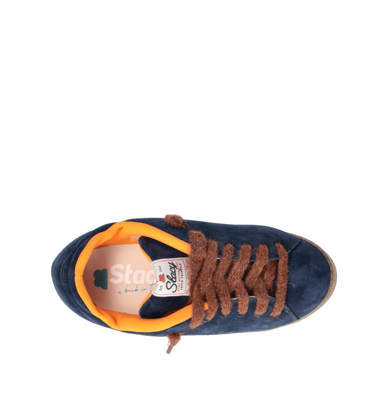 STACY Sneaker donna blu in suede