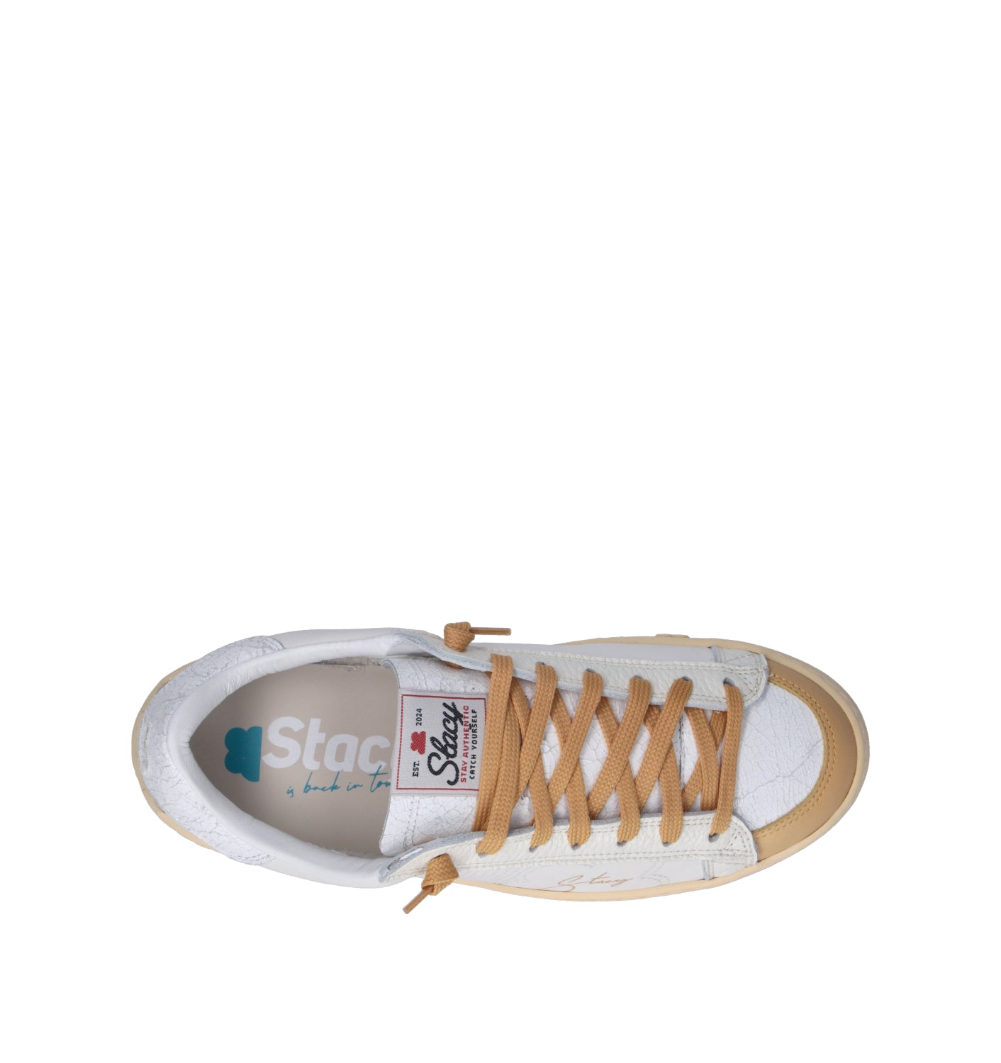 STACY Sneaker donna bianca in pelle