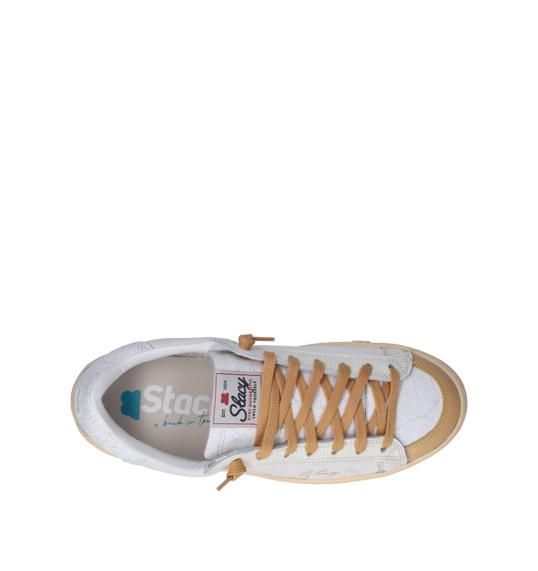 STACY Sneaker donna bianca in pelle