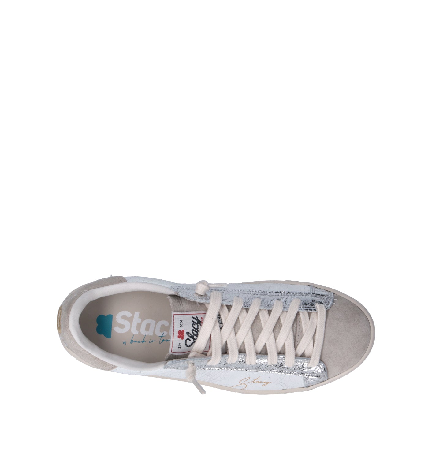 STACY Sneaker donna bianca in pelle