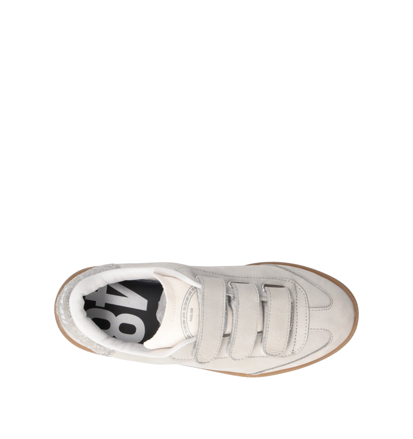 P448 Sneaker donna grigia in nabuk