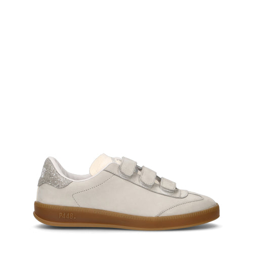 P448 Sneaker donna grigia in nabuk