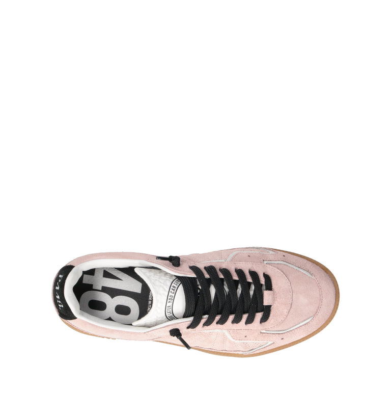 P448 Sneaker donna rosa in suede