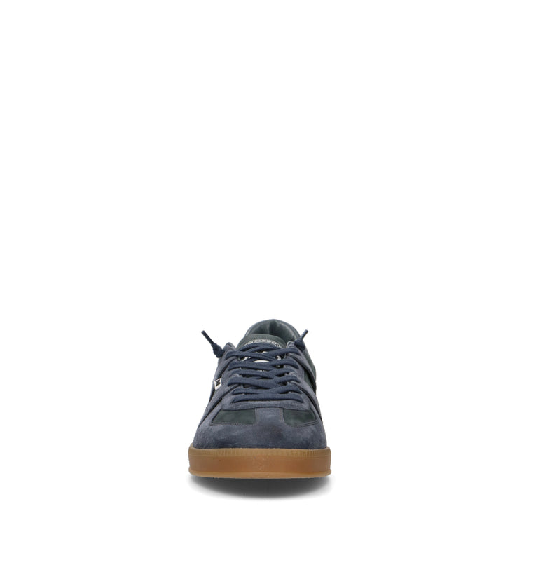 P448 Sneaker uomo blu in nabuk
