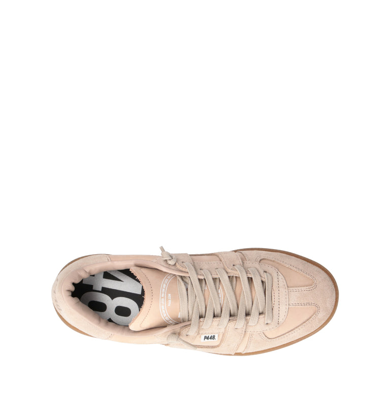 P448 Sneaker donna rosa in nabuk