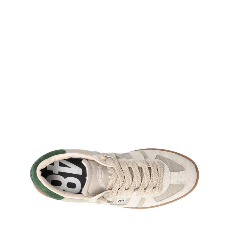 P448 Sneaker uomo beige/verde
