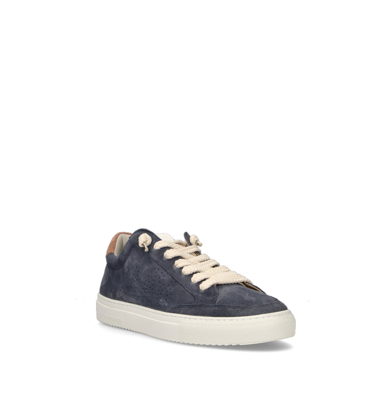 P448 Sneaker uomo blu in suede